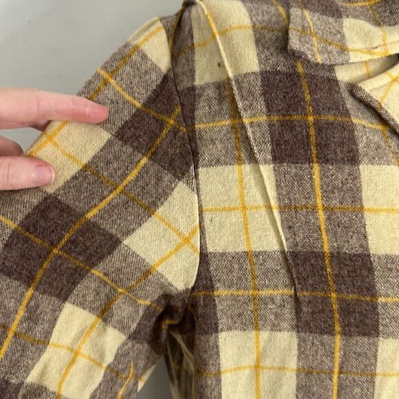 Vintage 40s Monterey Club Sportswear Plaid Wool Shacket As Is - Picture 3 of 8